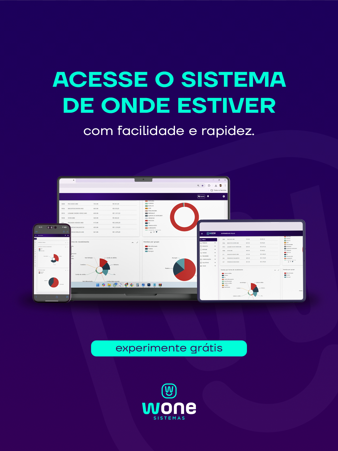 Acesse de onde estiver: Celular, Computador e Tablet